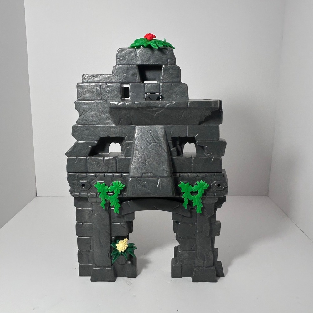 Playmobil 1998 Geobra Jungle Ruin Stone Wall Temple Dinosaur Fossil Set 3‎ Piece